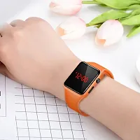 VY Square Dial Orange Led Watch For Boys Digital Watch - For Boys  Girls-thumb1