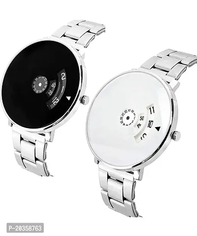Trending Stylish Strap White  Black Paidu Combo Analog Watches - For Boys-thumb3