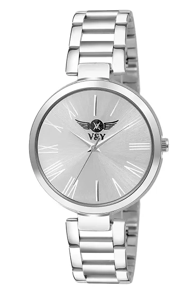 Stylish Girls Watch With Dial Stainless Strap Analog Watch Analog Watch - For Girls VY-1100