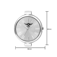 Stylish Girls Watch With White Dial  Stainless Steel Strap Analog Watch Analog Watch - For Girls VY-1100-thumb4