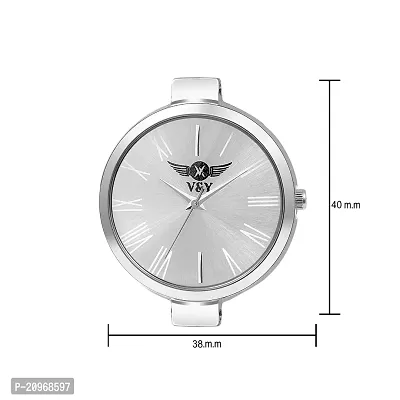 Stylish Girls Watch With White Dial  Stainless Steel Strap Analog Watch Analog Watch - For Girls VY-1100-thumb5