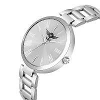 Stylish Girls Watch With White Dial  Stainless Steel Strap Analog Watch Analog Watch - For Girls VY-1100-thumb2