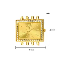 Luxury Design Gold Square Dial With Fancy Strap Partywear Analog Watch For Girls  Women-thumb2