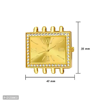 Luxury Design Gold Square Dial With Fancy Strap Partywear Analog Watch For Girls  Women-thumb3