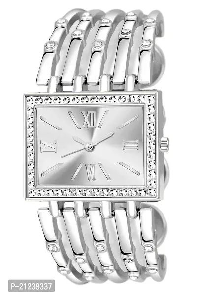 Designer Silver Dial with Unique Stylish Strap Party Wedding Analog Watch For Girls  Women