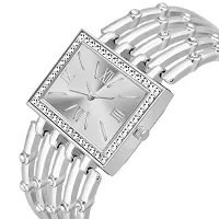 Designer Silver Dial with Unique Stylish Strap Party Wedding Analog Watch For Girls  Women-thumb1