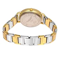 Gold Stylish Dial Analog Watch with Fancy Stainless Steel Dual Tone Strap Watch for Girls-thumb4