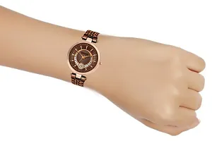 Designer Brown Dial Day-Date Display Function with Fancy Brown Jewel Strap Analog Watch For Girls  Women-thumb2