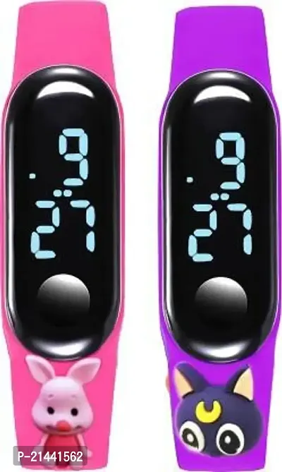 Modern Digital Watches for Kids Unisex, Pack of 2-thumb0