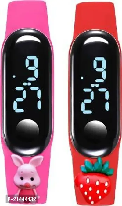 Modern Digital Watches for Kids Unisex, Pack of 2