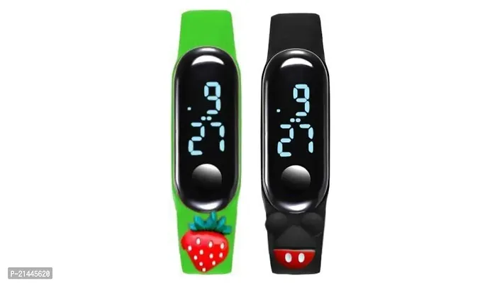 Modern Digital Watches for Kids Unisex, Pack of 2