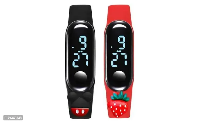 Modern Digital Watches for Kids Unisex, Pack of 2