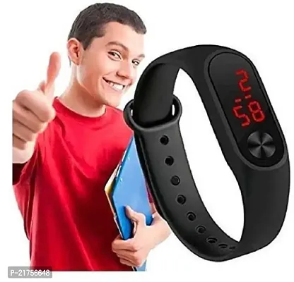 Unique Design Black  White M2 Band Combo LED Digital Sports Watch for Kids-thumb2