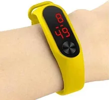 Trending Black  Yellow M2 Band combo LED Digital Sports Watch For Kids-thumb1