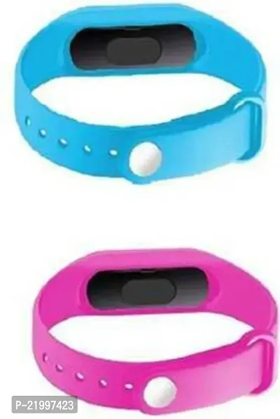 Kids Favourite Sky Blue  Pink M2 Band LED Digital Watches Combo For Kids-thumb4
