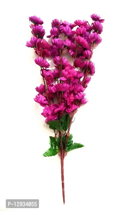 Aahiyan Artificial Blossoms Flower Bunch (7stick Purple 1piece )