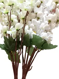 Aahiyan Artificial Blossoms Flower Bunch (7stick White,1piece )-thumb2