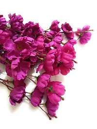 Aahiyan Artificial Blossoms Flower Bunch (7stick Purple 1piece )-thumb1