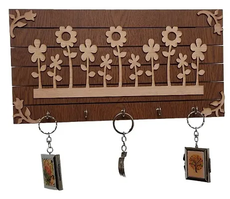 Wooden Key Holder For Wall slylish With 7 Hooks For Keys | Keys-Please Design Key Stand For Home Decor Wall Decor Wall Room Decor Keys Stand