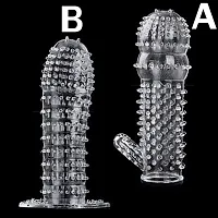 Best Seller Washable Extra Dotted Crystal Condom for Men 2 Pieces White-thumb1