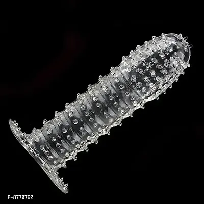 Best Seller Washable Extra Dotted Crystal Condom for Men 2 Pieces White-thumb5