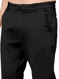 Black Coloured Polyester pant for Men-thumb3