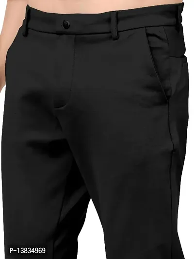 Black Coloured Polyester pant for Men-thumb4