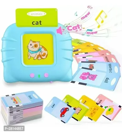 Talking English Words Flash Cards for Kids Early Educational Learning Device Toy  (Multicolor)-thumb0