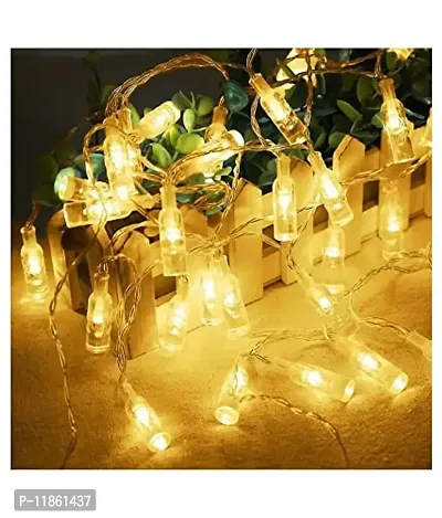 thriftkart 16 LED Led Wine Bottles Lights String Lights for Festival Party Diwali Home Decoration (Yellow)-thumb3