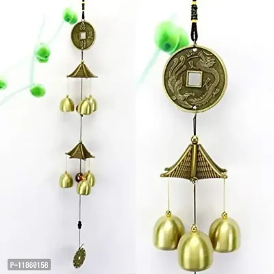 thriftkart Metal Wind Chimes Hanging Long Brass Bells for Home Balcony Garden Positive Energy Gifts for Loved Ones (6 Bells)-thumb2