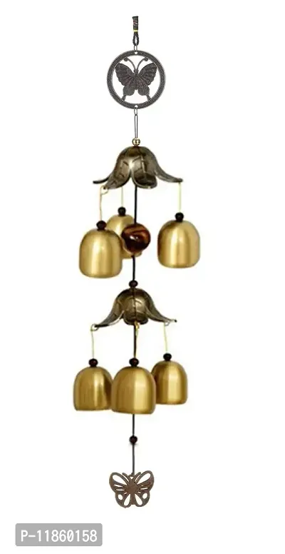 thriftkart Metal Wind Chimes Hanging Long Brass Bells for Home Balcony Garden Positive Energy Gifts for Loved Ones (6 Bells)-thumb0