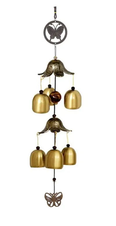 thriftkart Metal Wind Chimes Hanging Long Brass Bells for Home Balcony Garden Positive Energy Gifts for Loved Ones (6 Bells)