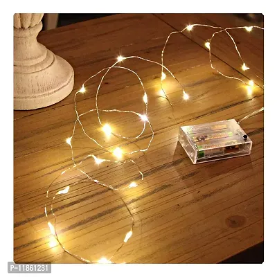 thriftkart - 50 Led 5 Meter Battery Operated String Light Fairy Lights for Indoor and Outdoor Decorations(yellow)-thumb3