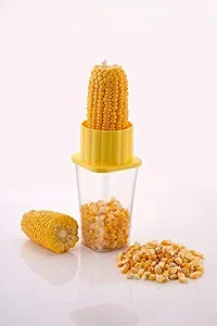 thriftkart Unbreakable Plastic Corn Stripper Corn Seeds Remover Cutter Peeler with Container for Home & Kitchen-thumb3