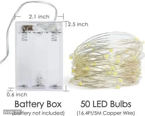 thriftkart - 50 Led 5 Meter Battery Operated String Light Fairy Lights for Indoor and Outdoor Decorations(yellow)-thumb2