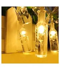 thriftkart 16 LED Led Wine Bottles Lights String Lights for Festival Party Diwali Home Decoration (Yellow)-thumb1