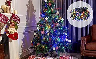 thriftkart Diamond 54 LEDs 25FT Twinkle Lights String Lights Big Diamond Led Light Tree Twinkle Lights for Diwali Festival and Home Decoration (Multi Color)-thumb4