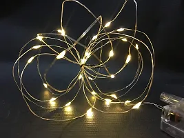 thriftkart Waterproof Decorative 3m Battery Operated Silver 30 LED Decorative Strings Fairy Lights ( Warm White Yellow )-thumb4