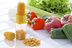 thriftkart Unbreakable Plastic Corn Stripper Corn Seeds Remover Cutter Peeler with Container for Home & Kitchen-thumb2