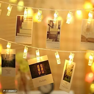 thriftkart - Photo Clip String Light for Decoration, Battery Powered, Warm White, 10 Clips-thumb3