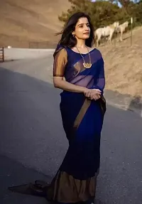 Fancy  Chiffon Saree With Blouse-thumb1