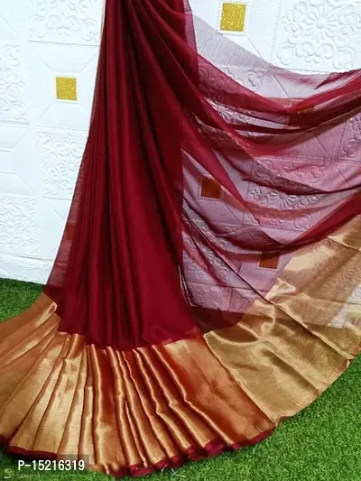 Fancy Chiffon Saree with Blouse Piece for Women-thumb0