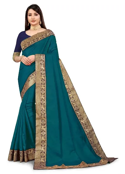 Beautiful Art Silk Saree with Blouse piece