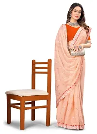 Womens Georgette Saree with Mirror Work-thumb2