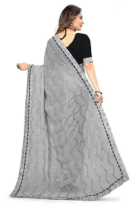 Womens Georgette Saree with Mirror Work-thumb3