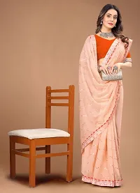 Womens Georgette Saree with Mirror Work-thumb4