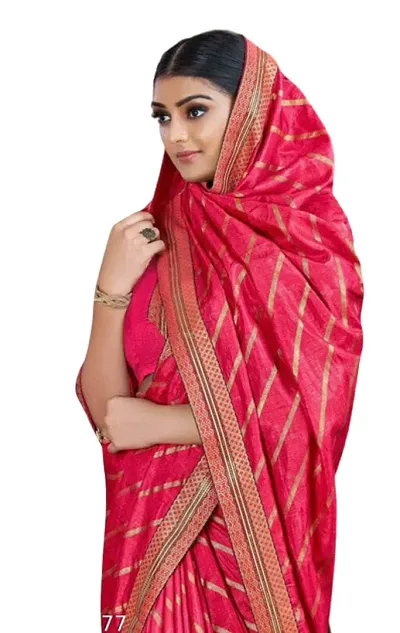 Attractive Art Silk Saree with Blouse piece 