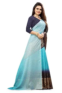 Georgette Ombre Foil Print Saree with Blouse Piece-thumb4