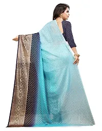 Georgette Ombre Foil Print Saree with Blouse Piece-thumb2