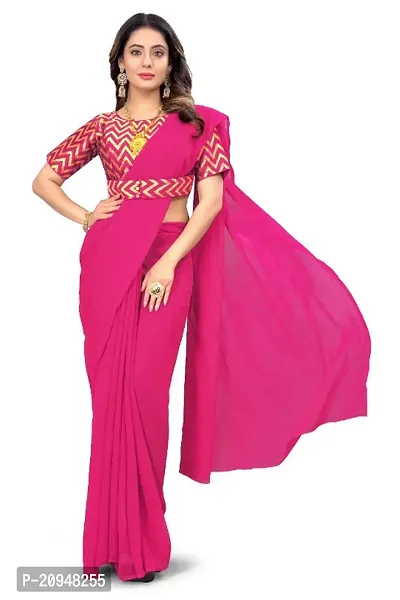 Stylish Georgette Saree with Blouse Piece For Women